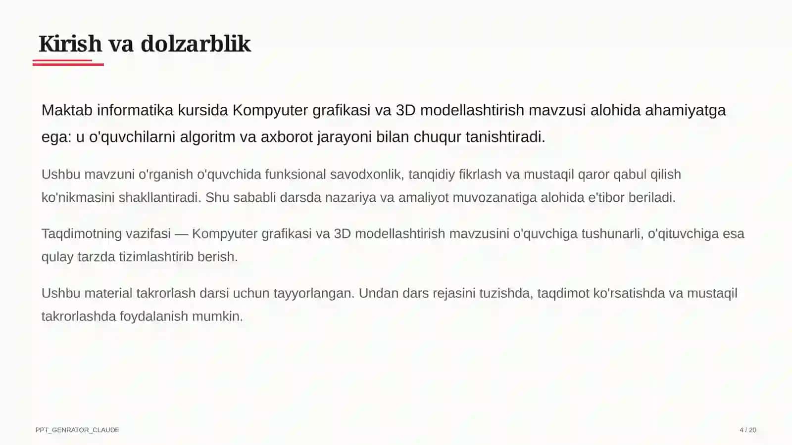 Kompyuter grafikasi va 3D modellashtirish (10-sinf) 4