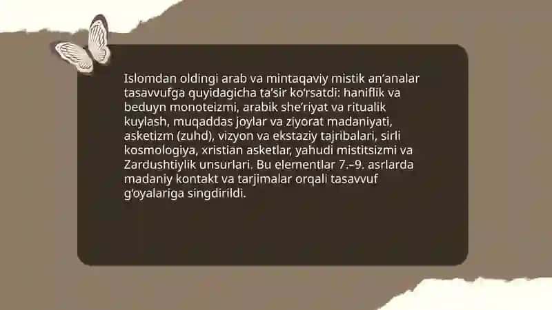 Tasavvufning paydo boʻlish tarixi va manbalari 4