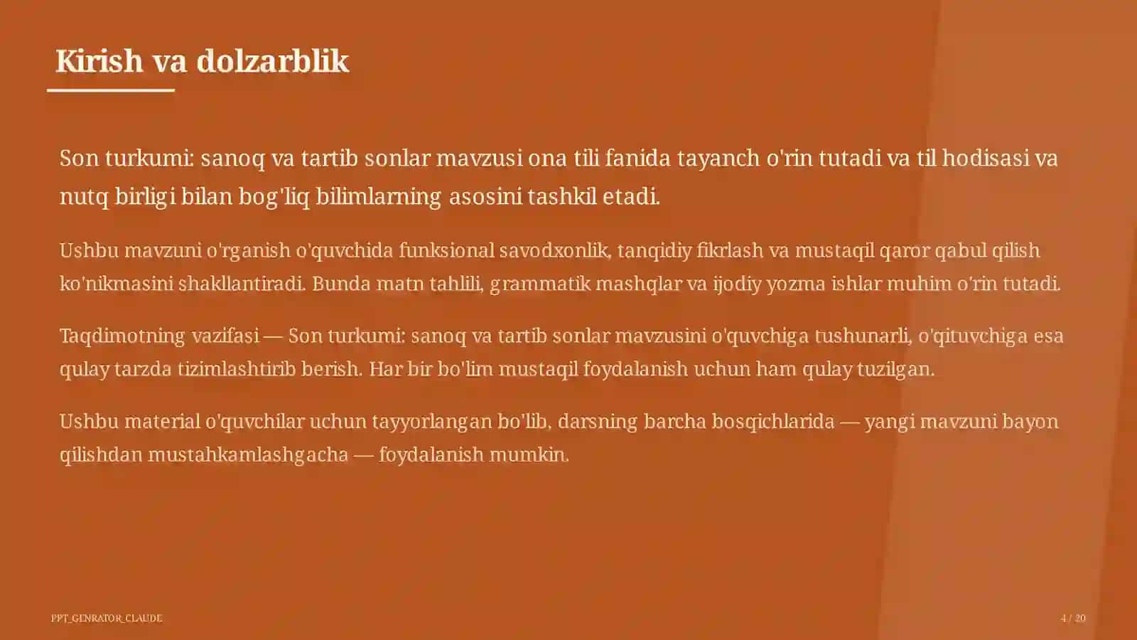 Son turkumi: sanoq va tartib sonlar (6-sinf) 4