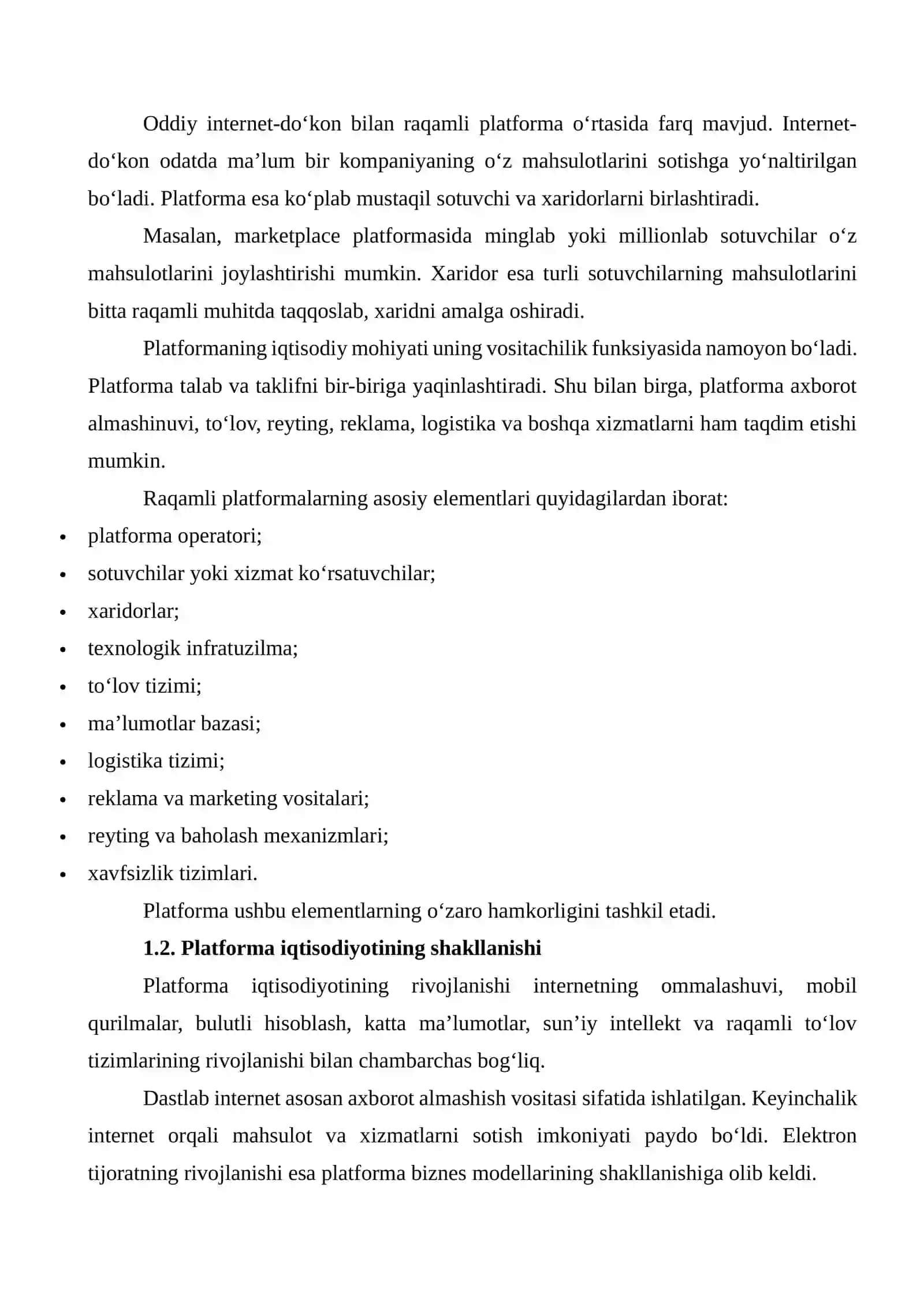RAQAMLI PLATFORMALAR VA EKOTIZIMLAR (AMAZON, ALIBABA, MAHALLIY EKOTIZIMLAR) IQTISODIYOTI 4