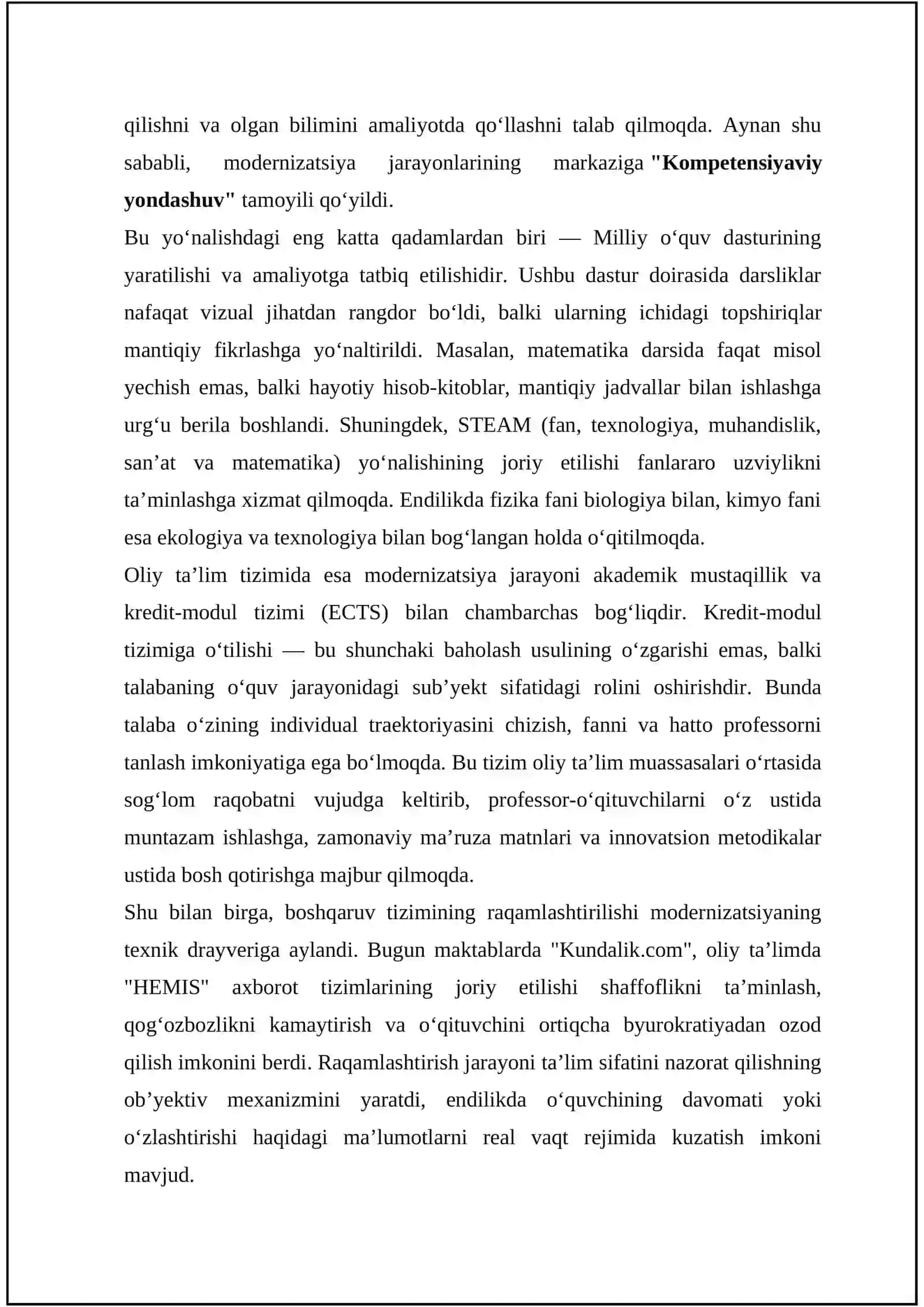 Ta’lim tizimini modernizatsiya qilish tushunchasi 4