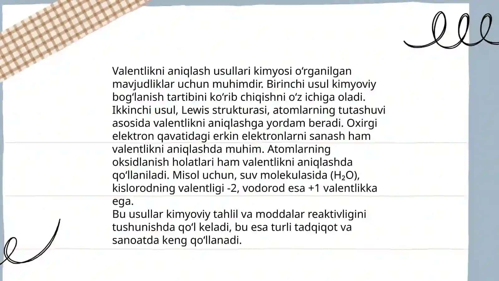 Organik kimyo, Valentlik tushinchasi 4
