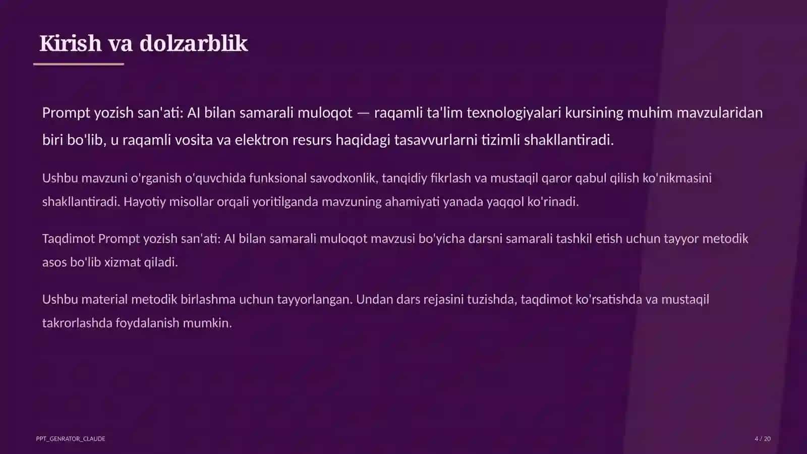 Prompt yozish san'ati: AI bilan samarali muloqot 4