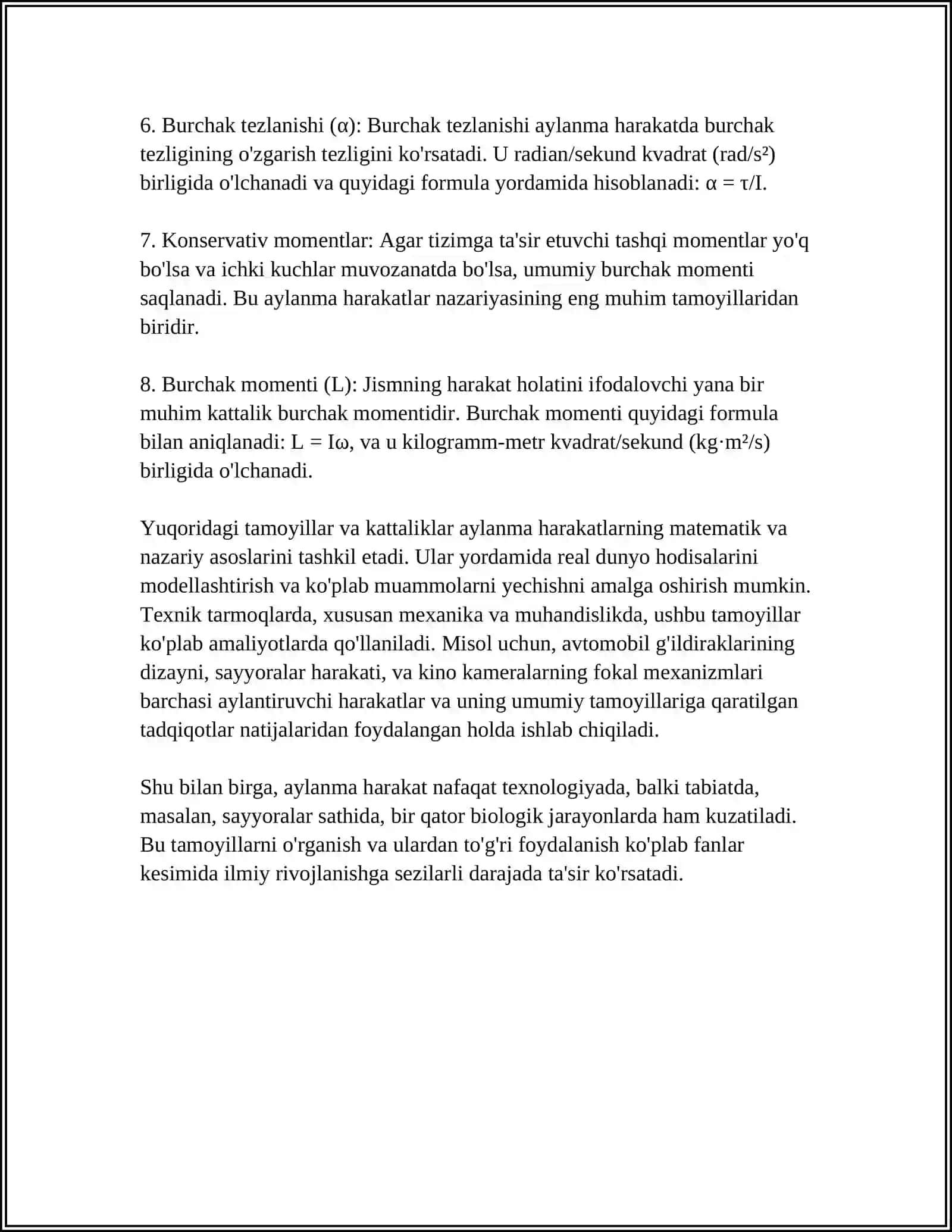AVTOMOBIL YOLLARINI VA SHAHAR KO'CHALARIDA AYLANMA HARAKATNI TASHKIL ETISHGA QO'YILGAN MEYORIY TALABLARNI O'RGANISH 4