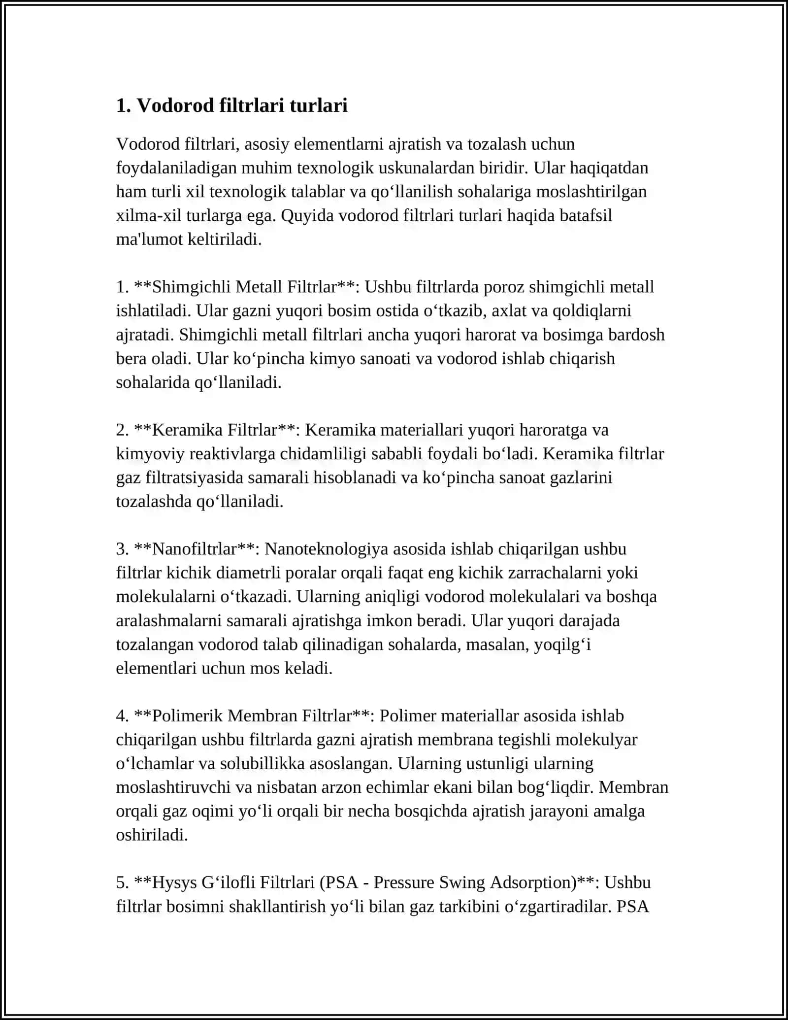 VODOROD NATRIY VA ANIONIT FILTRLARNING TURLARINI KONSTRUKSIYASINI VA O'RNATILISH SOXASINI O'RGANISH 4