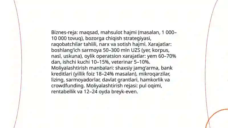 Parrandachilik biznesiga kirish va bozor tahlili 4