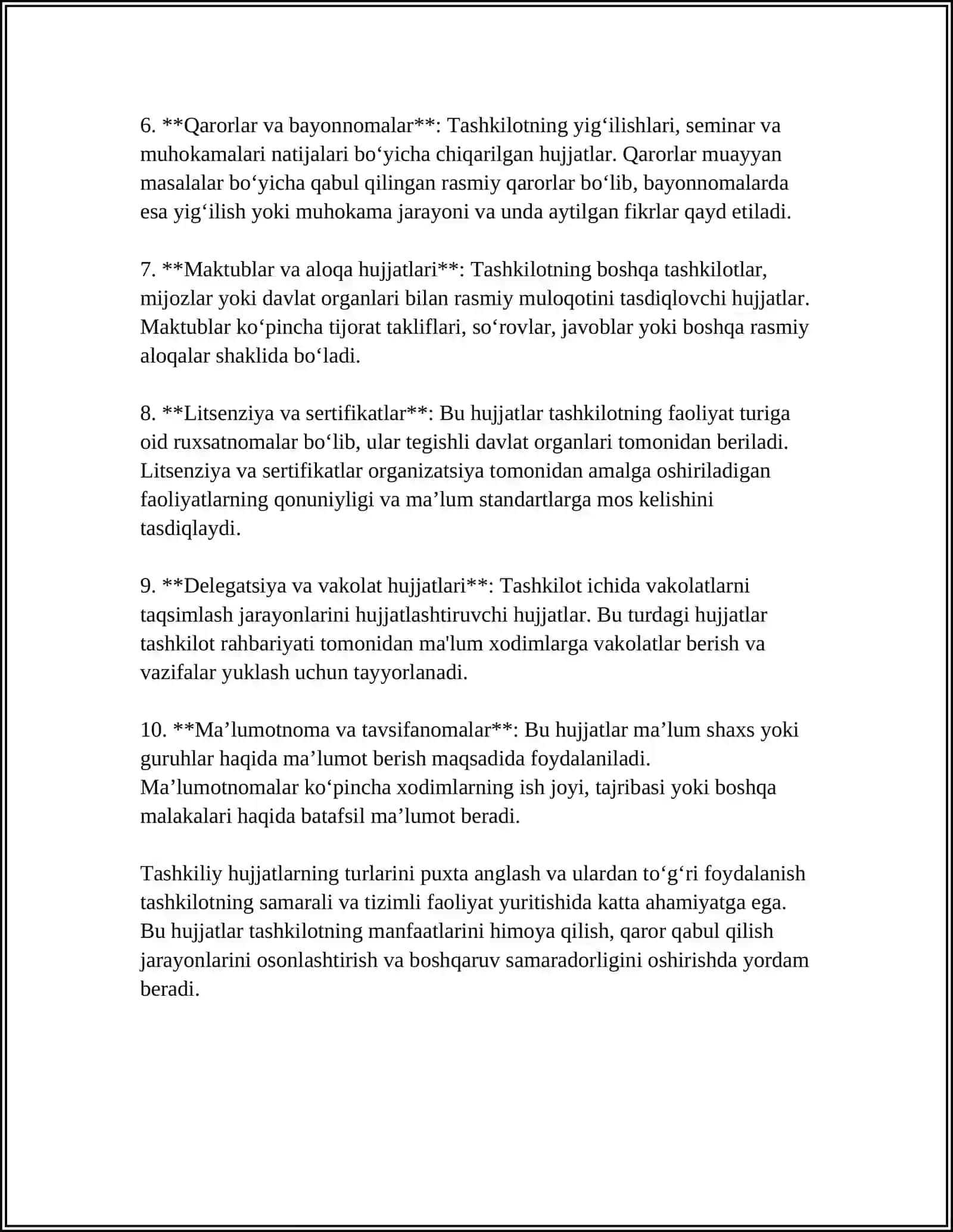 TASHKILIY HUJJATLAR VA ULARNI RASMIYLASHTIRISH 4