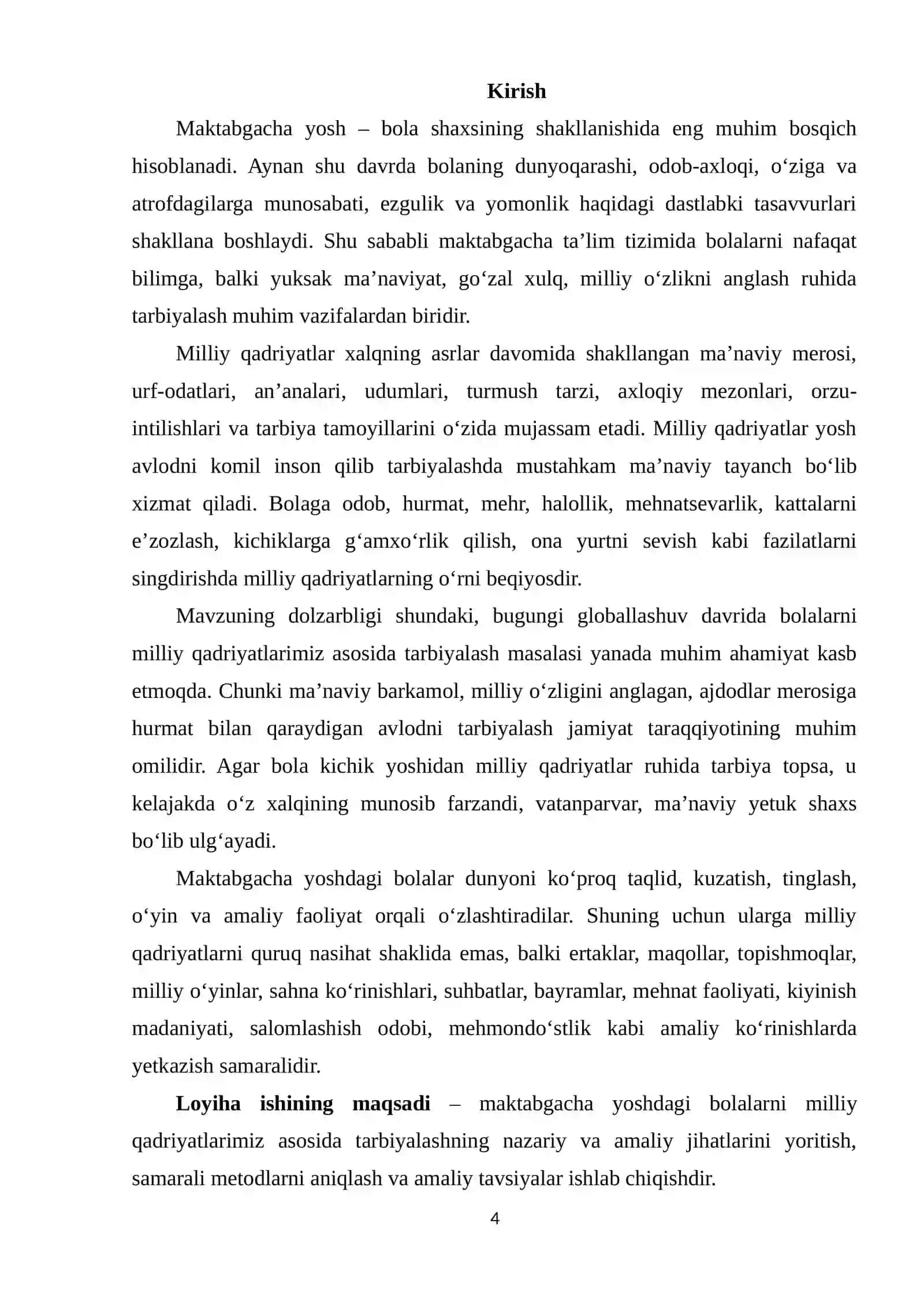 Maktabgacha ta’lim tashkilotlarida milliy qadriyatlar va qo’l mehnati san’atini tashkl etish 4