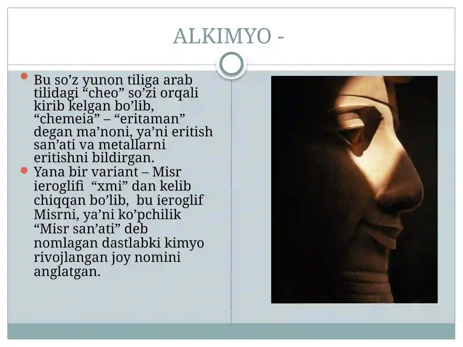 ALKIMYO ASOSLARI. KIMYO FANINING RIVOJLANISHIDA ALKIMYONING ROLI 4