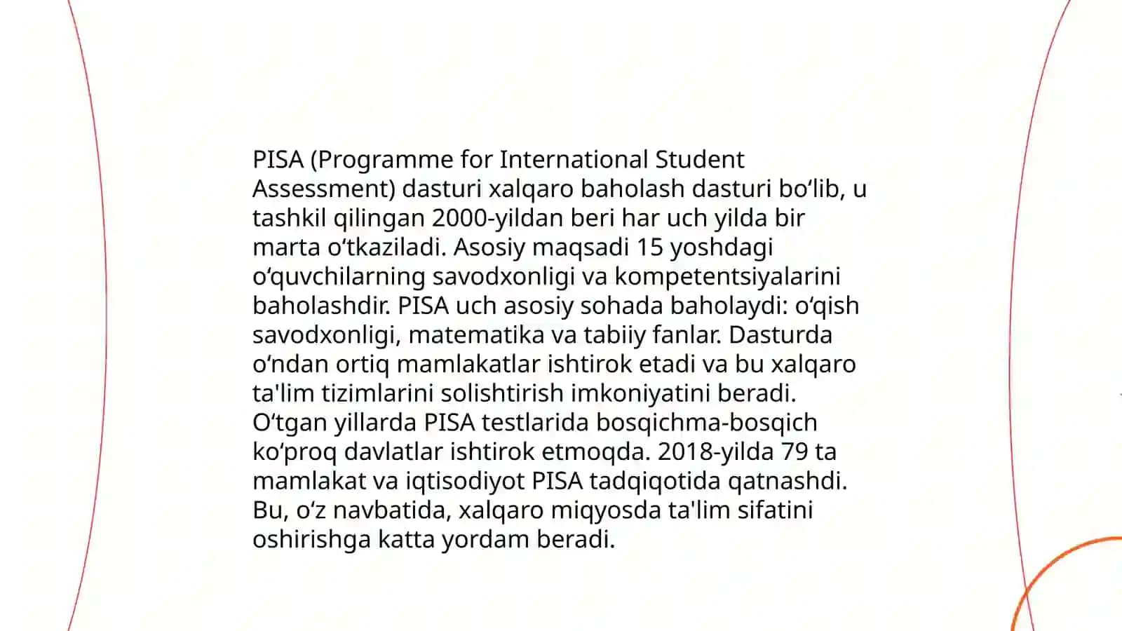 XALQARO BAHOLASH DASTURI TIMSS VA PISA TOPSHIRIQLARNING TURLARI VA BAHOLASH MEZONLARI 4
