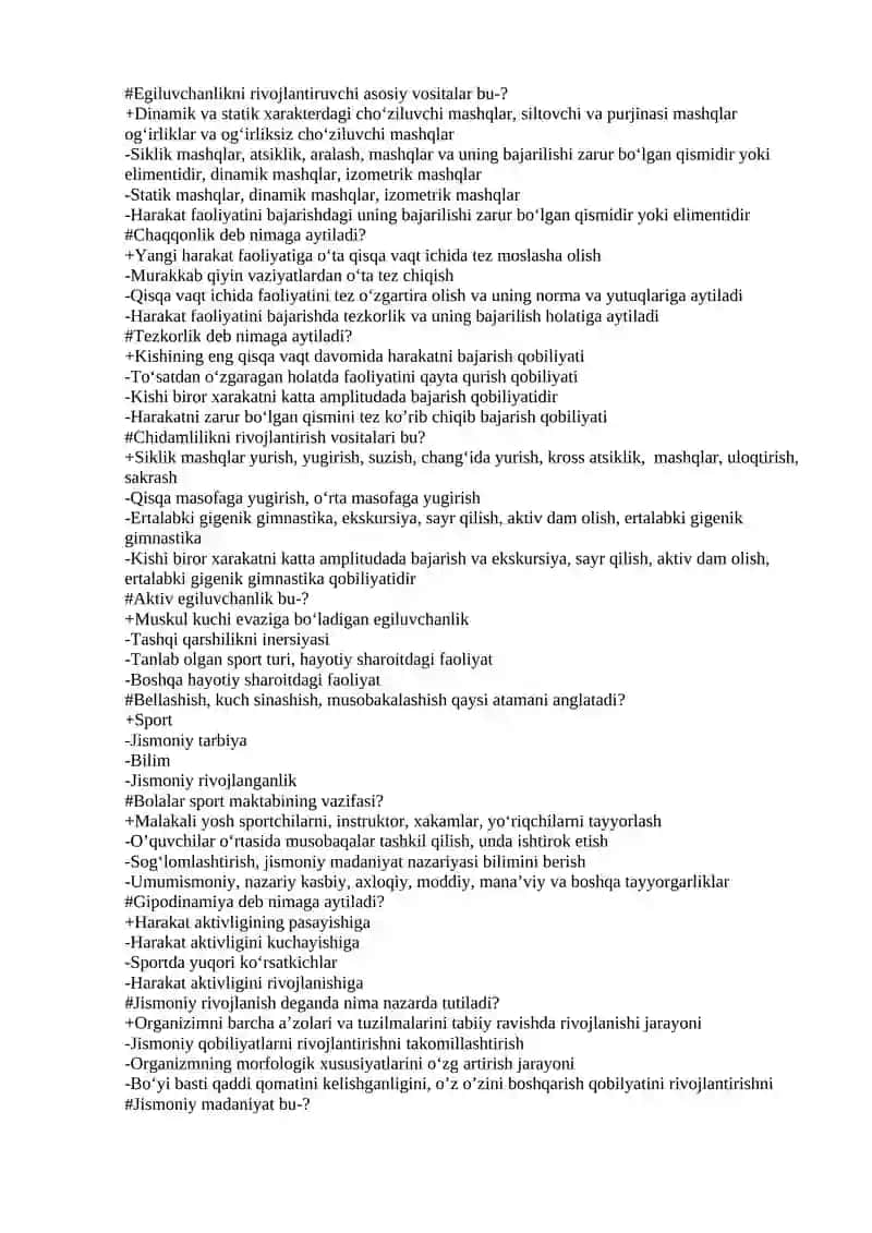 Jismoniy tarbiya nazariyasi va metodikasi fani qaysi fan negizida paydo bo‘ldi? 4