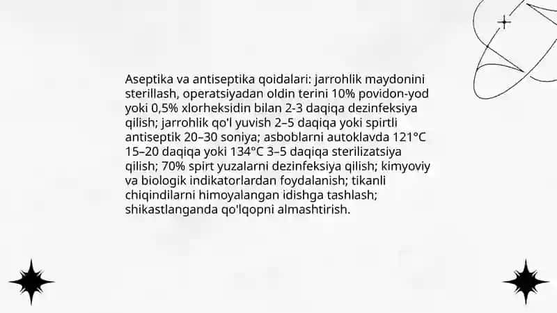 Xirurgik operatsiyalar oʻtkazish 4