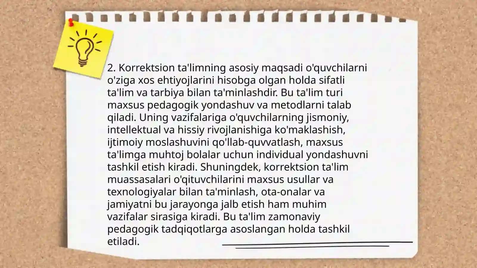 Korrektsion (maxsus)pedagogikaning asosiy vazifalar, tamoyillari va metodlari 4
