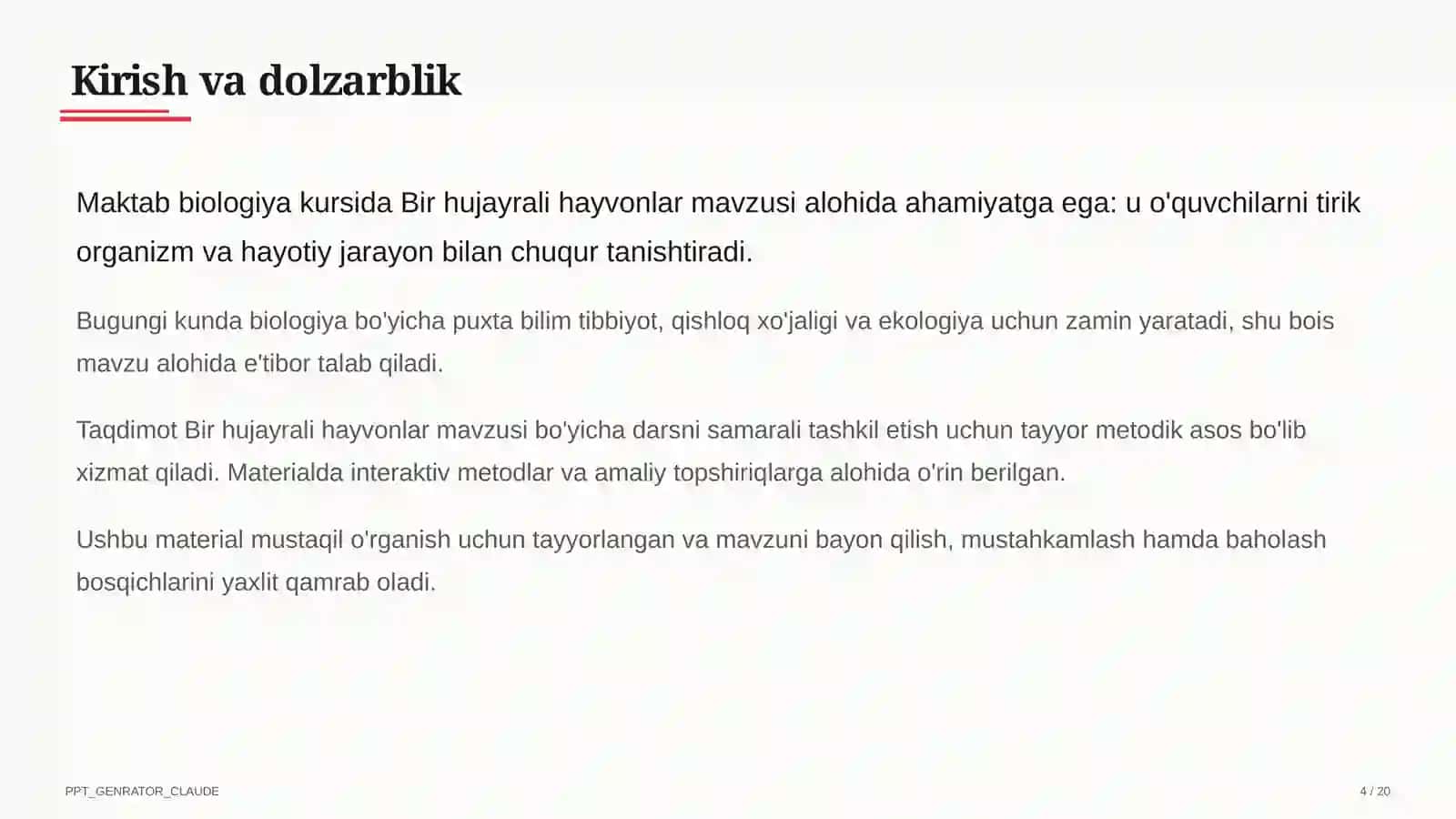 Bir hujayrali hayvonlar (7-sinf) 4