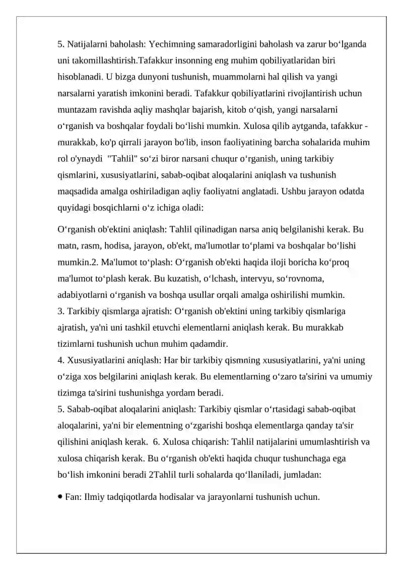 Tafakkurning rivojlanishi 4
