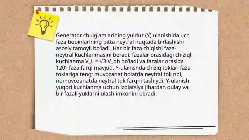 Generator chulg'amlari 4