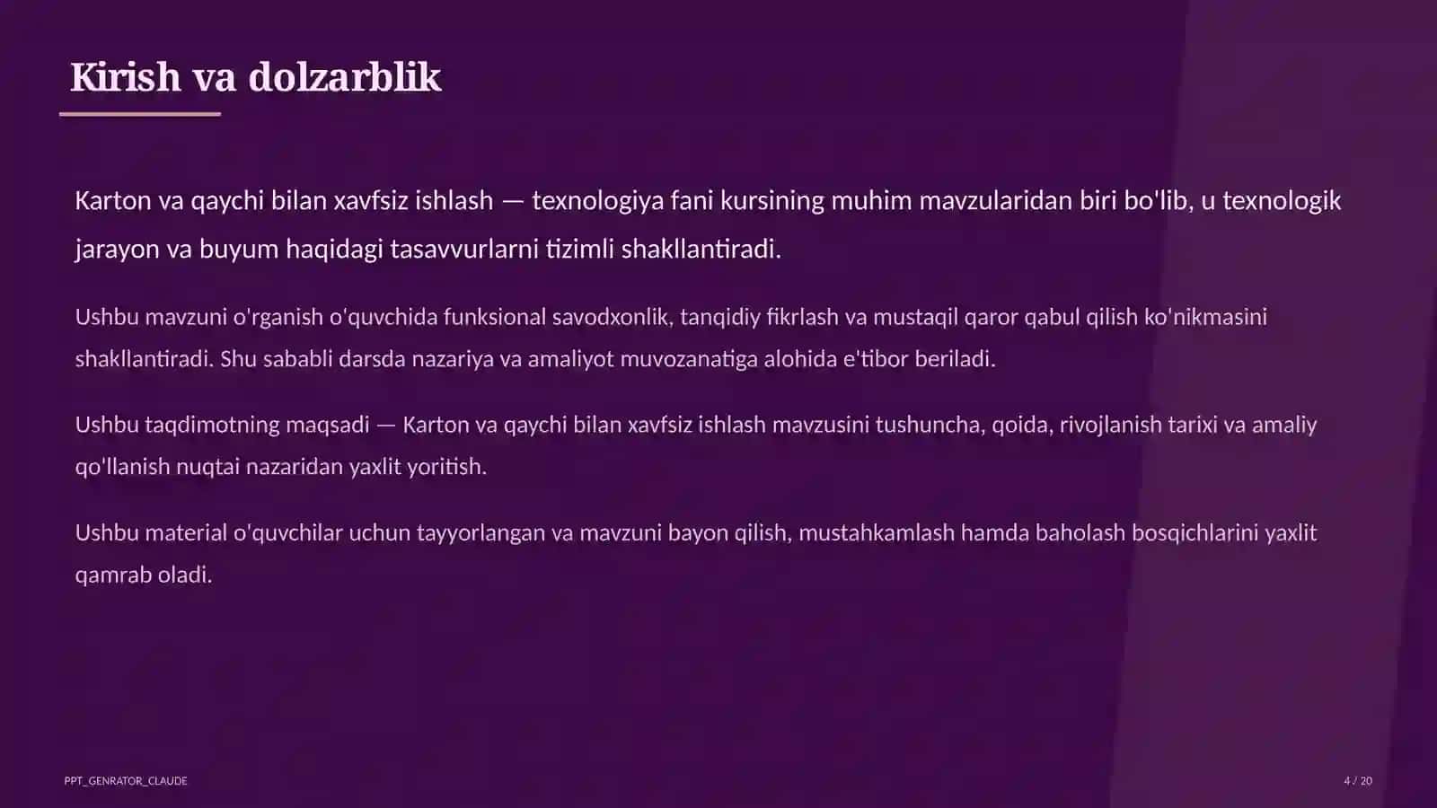 Karton va qaychi bilan xavfsiz ishlash (2-sinf) 4