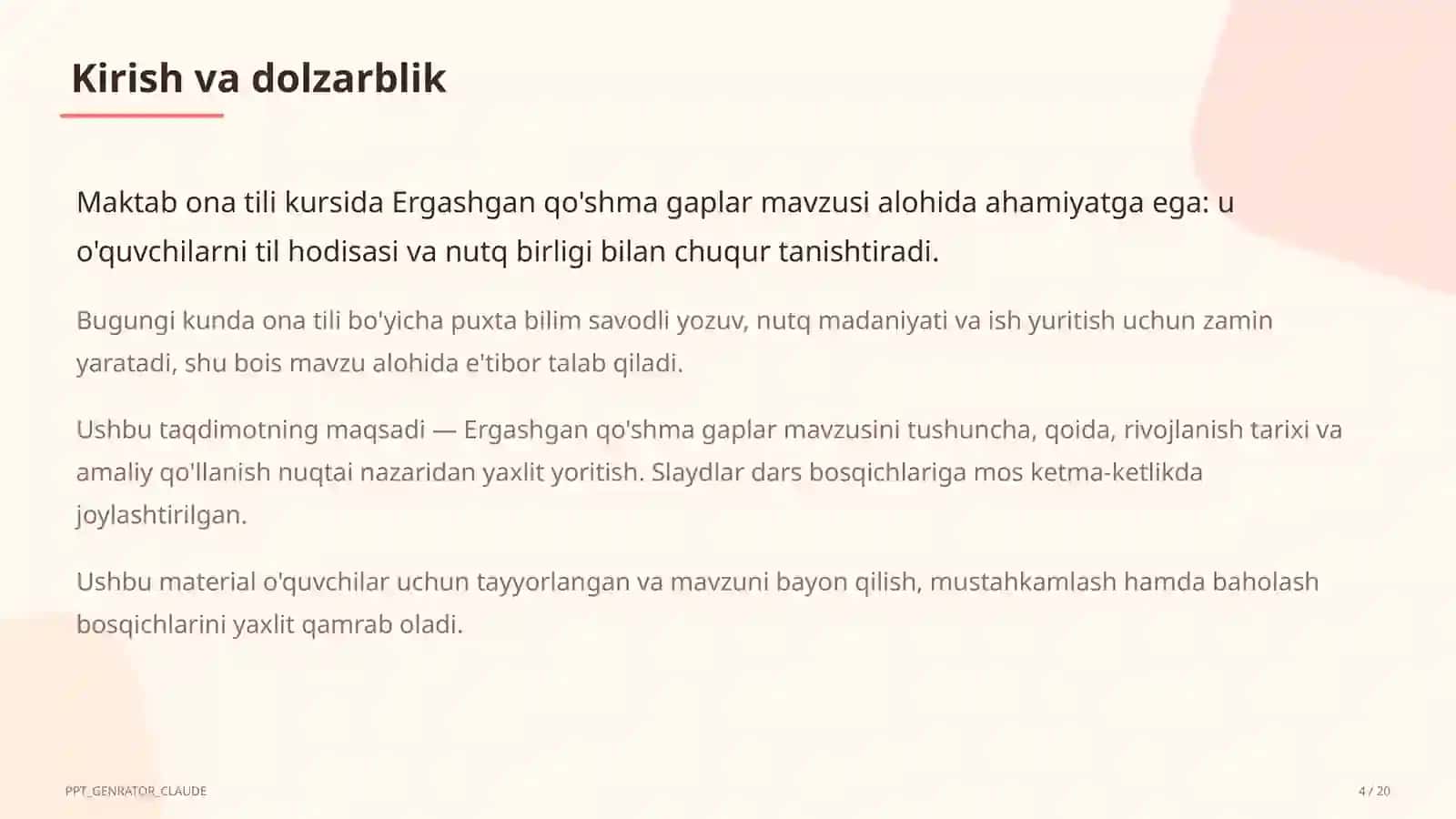 Ergashgan qo'shma gaplar (9-sinf) 4