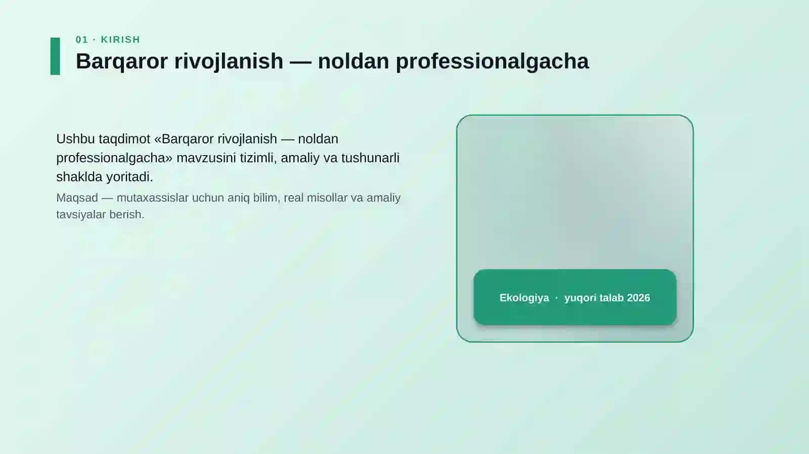 Barqaror rivojlanish — noldan professionalgacha 4