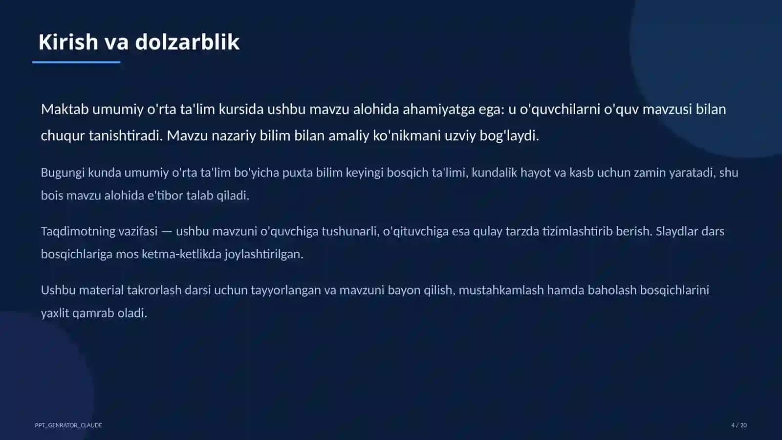 Sun'iy intellekt darslari 4