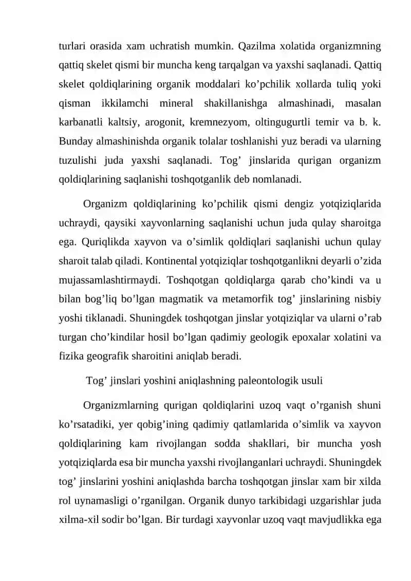 Yer yoshini aniqlash usullari 4