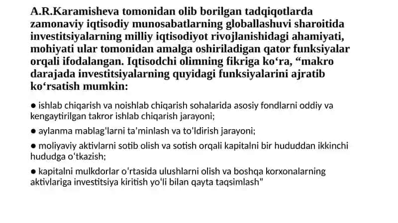 HX Investitsiyalarning Roli 4