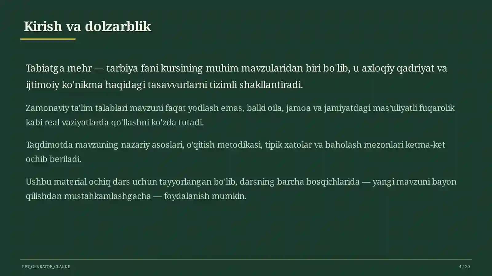 Tabiatga mehr (3-sinf) 4