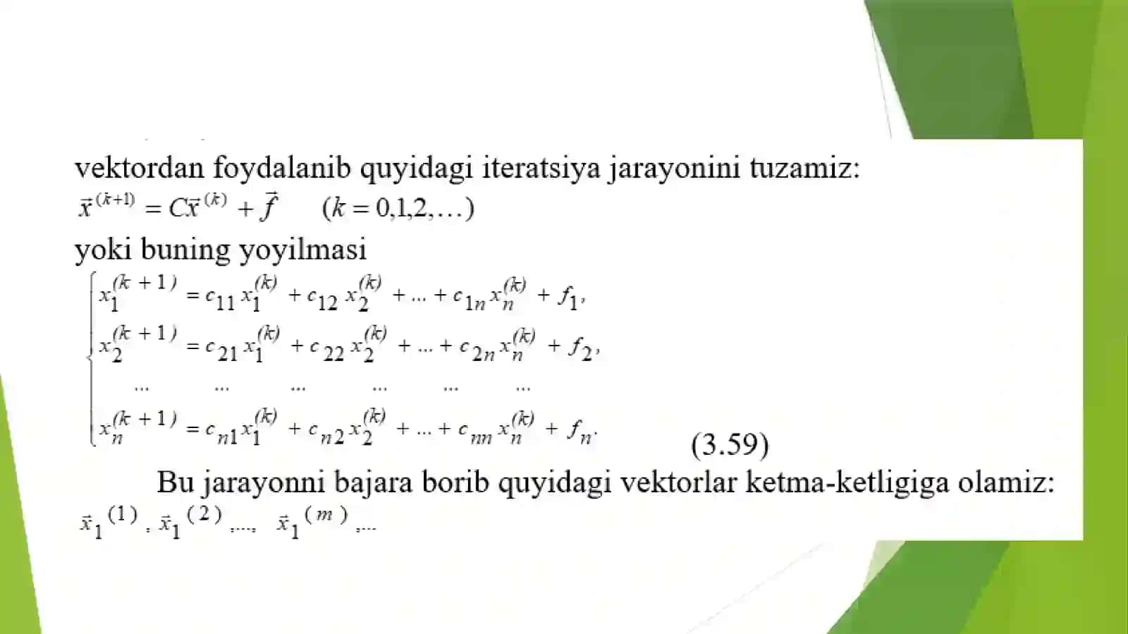Zeydel usuli 4