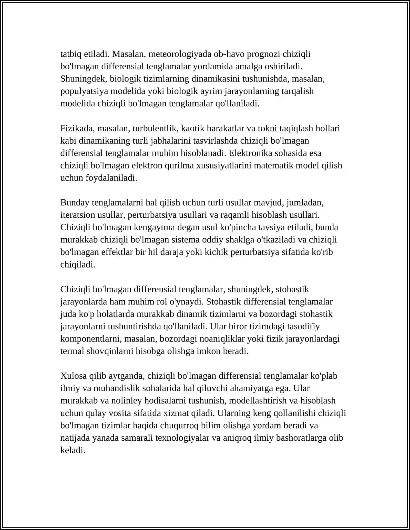 BIR JINSLI DIFFERENSIAL TENGLAMAGA KELTIRILADIGAN DIFFERENSIAL TENGLAMALAR 4