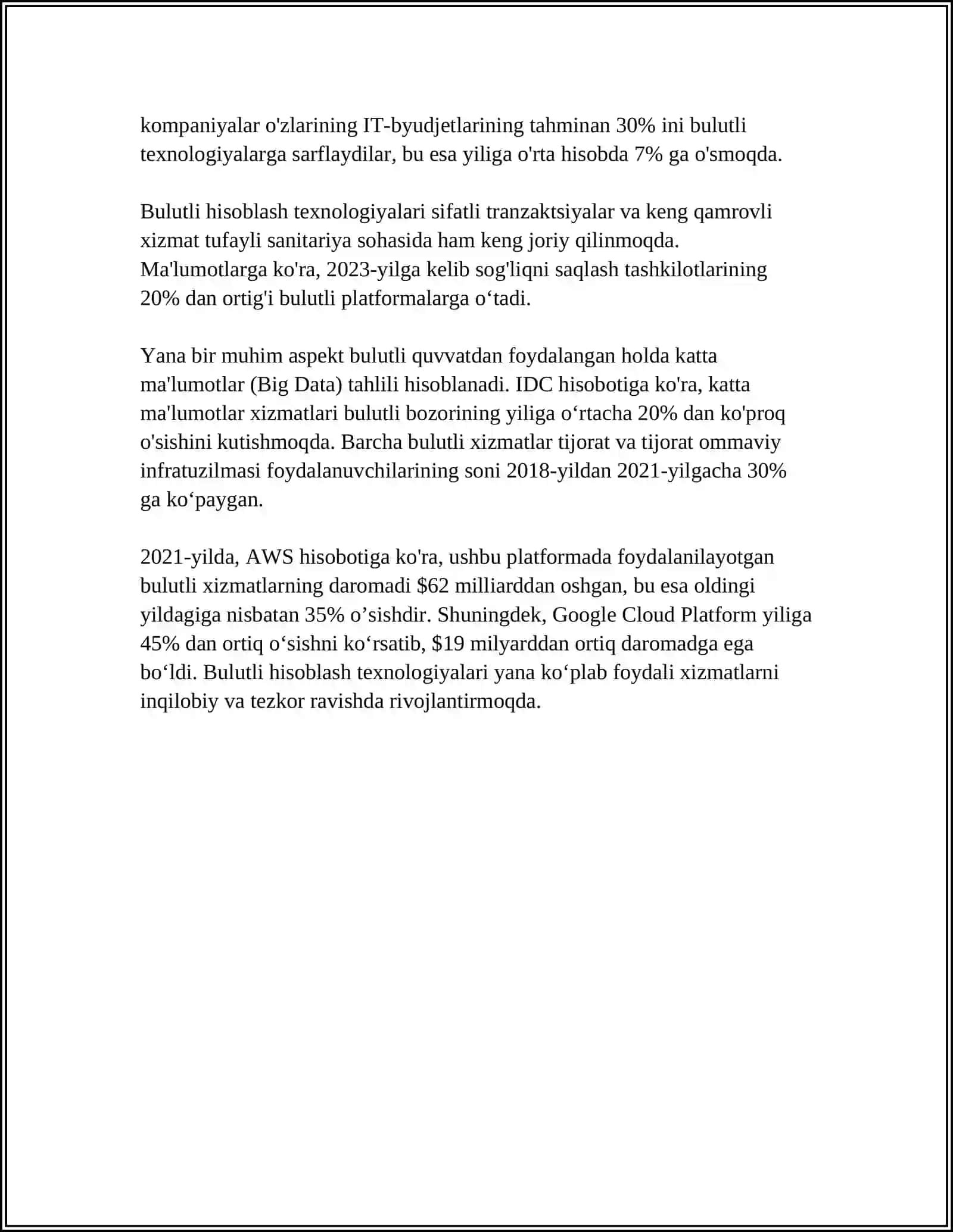 Bulutli hisoblash texnologiyalari 4