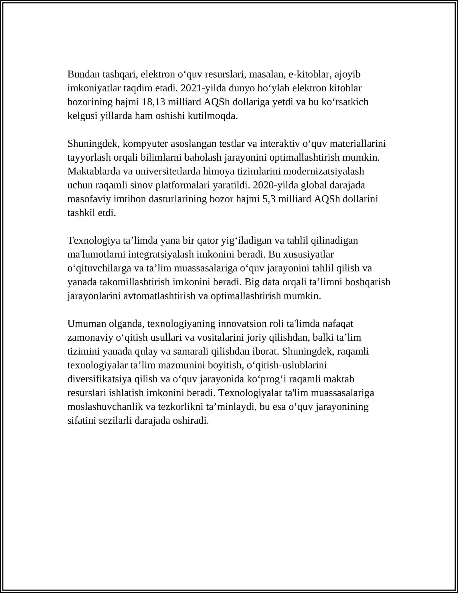 TEXNOLOGIYA FANIDA INNOVATSION PEDAGOGIK FAOLIYAT 4