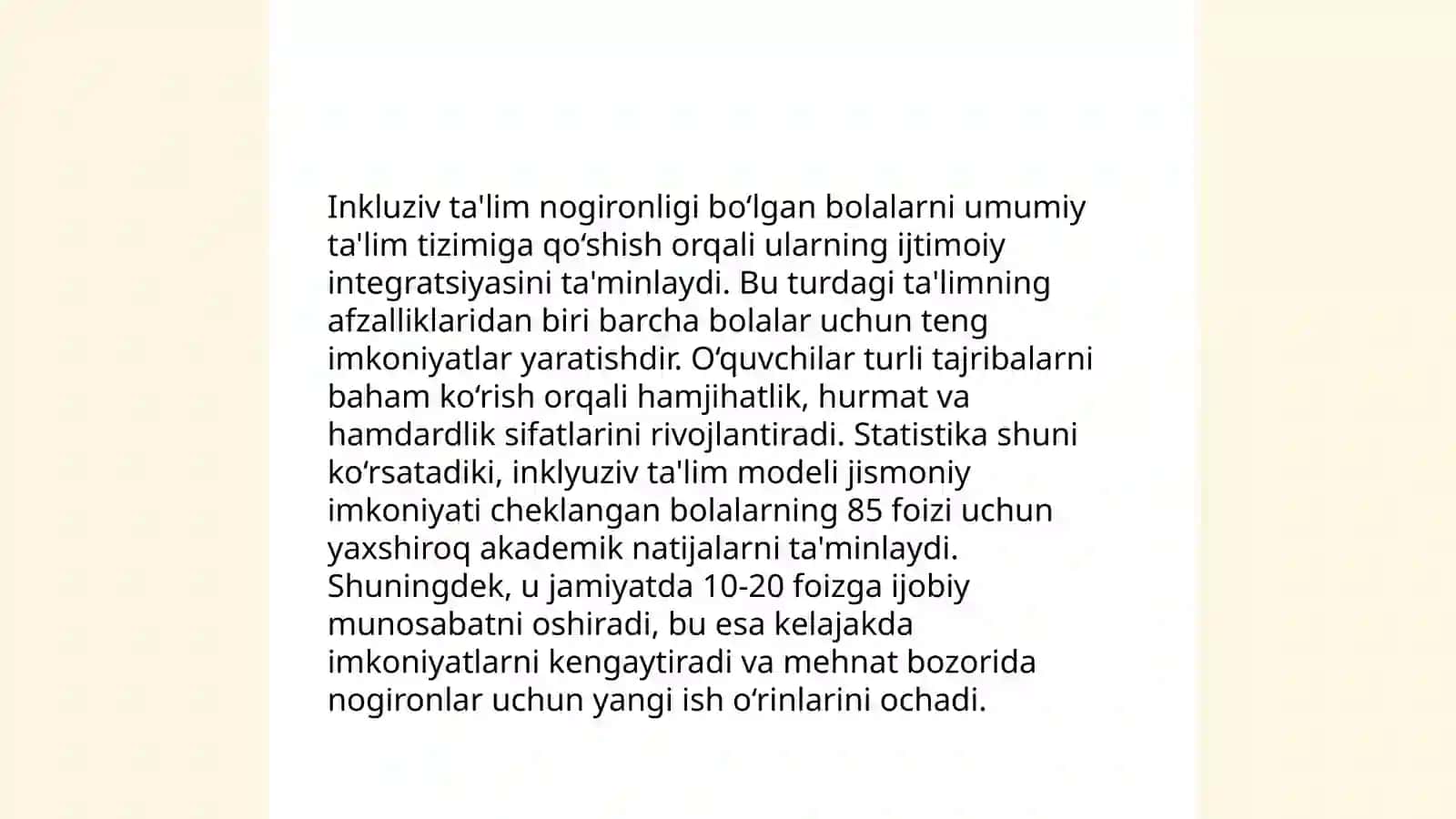 Alohida yordamga muhtoj bolalarning inkluziv ta'limi yangi ta'limiy amaliyot sifatida 4