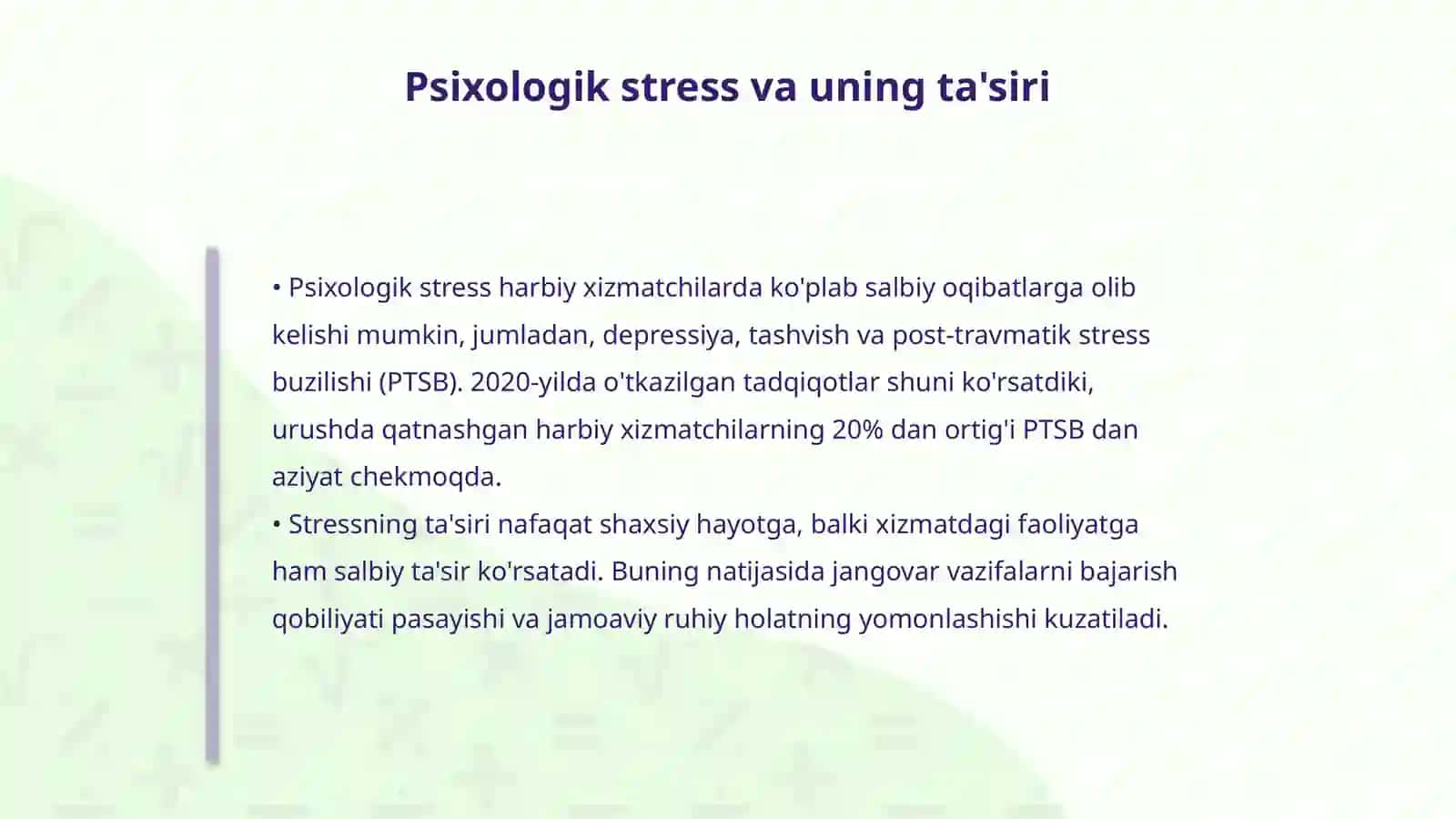 5 Tez tibbiy-psixologik yordam Harbiy Ipsixologiya va psixoterapiya 4