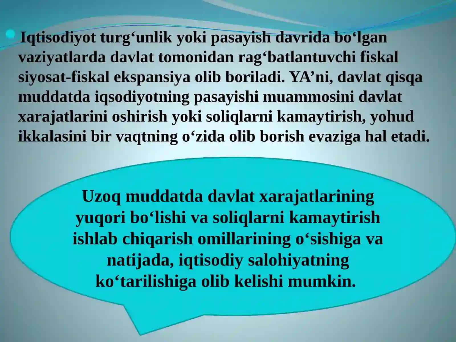 Davlat byudjeti va soliq siyosati: korxonalar va jismoniy shaxslarning moliyaviy qarorlariga ta’siri 4