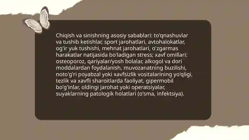 Chiqish va sinishda birinchi tibbiy yordam 4