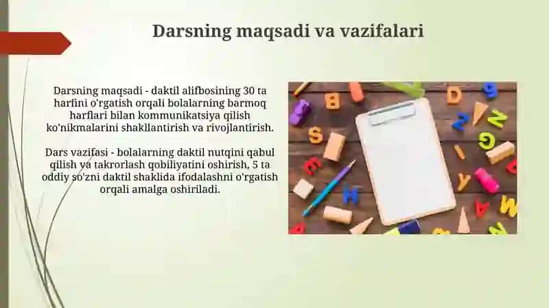 Daktil nutq saboqlari 4