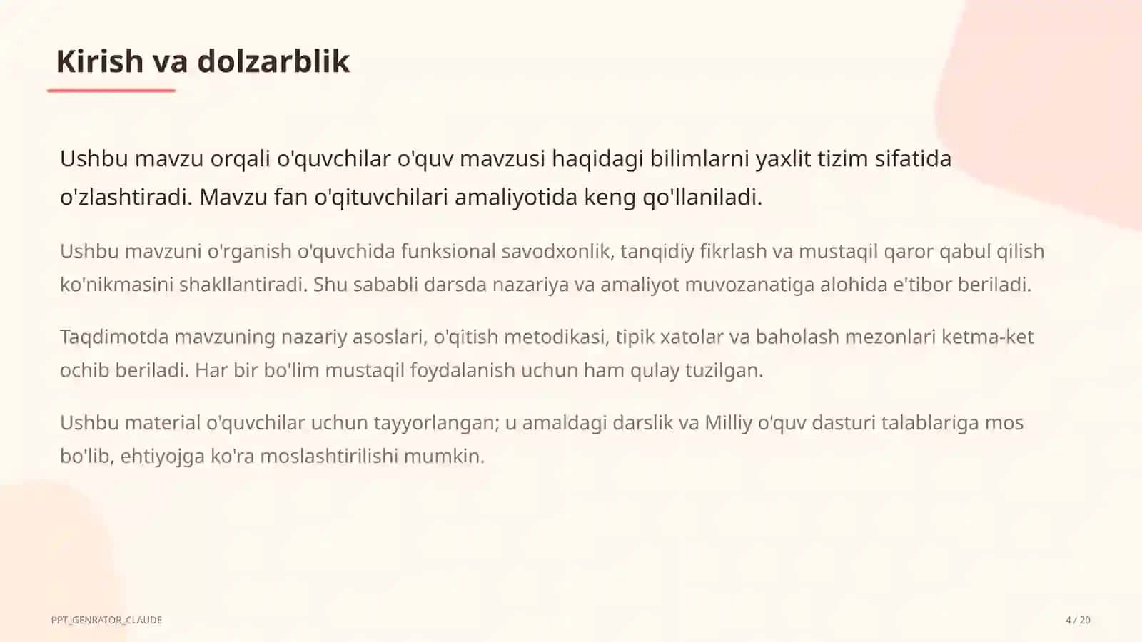 Kriterial baholash tizimi: mezonlar asosida adolatli va shaffof baholash 4