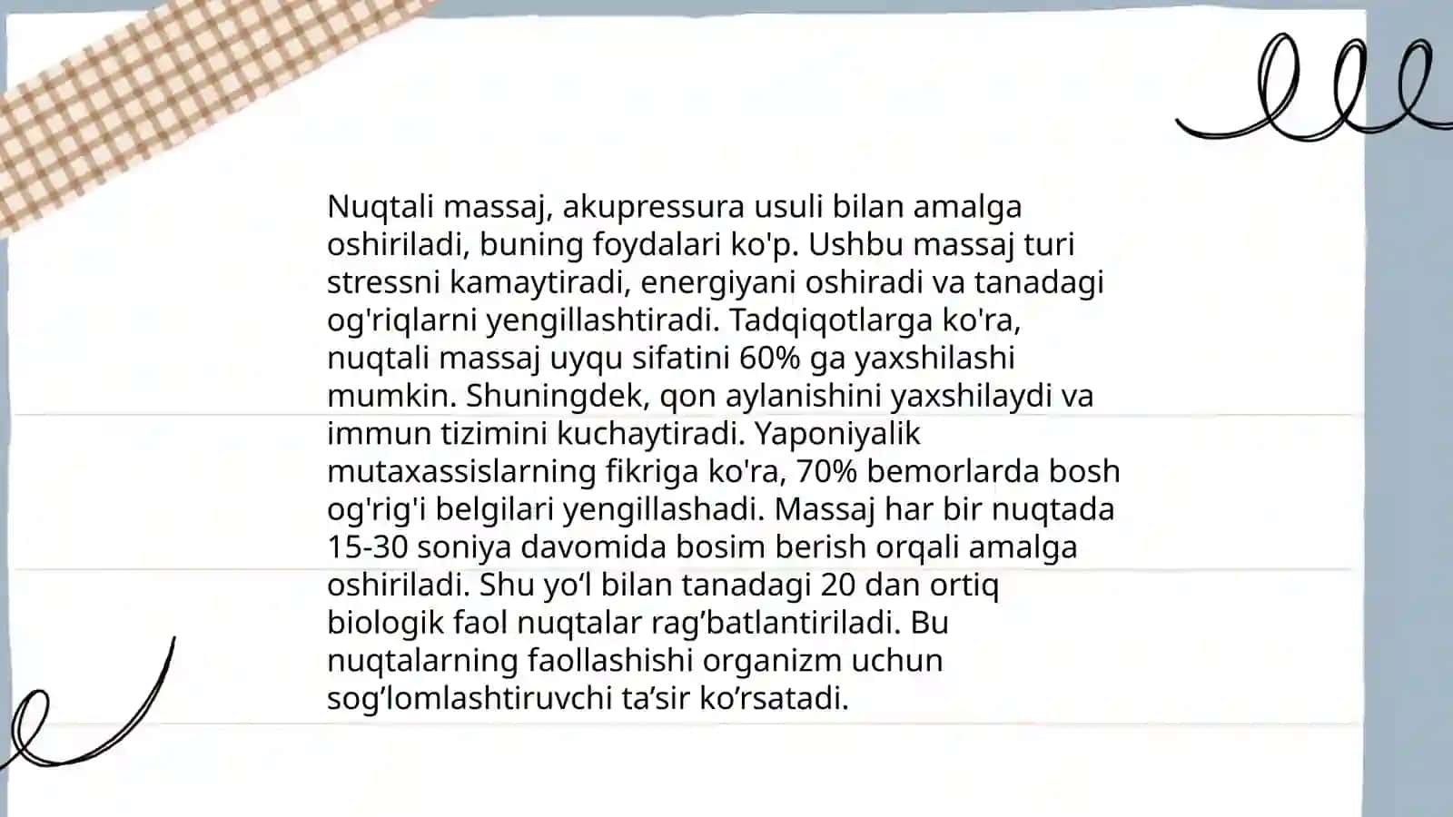 Nuqtali massajning tarixi 4