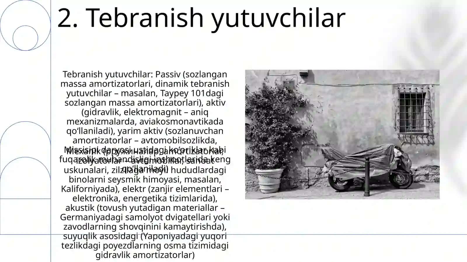 Tebratsiya izolyatsiya tizimlarining klassifikatsiyasi 4