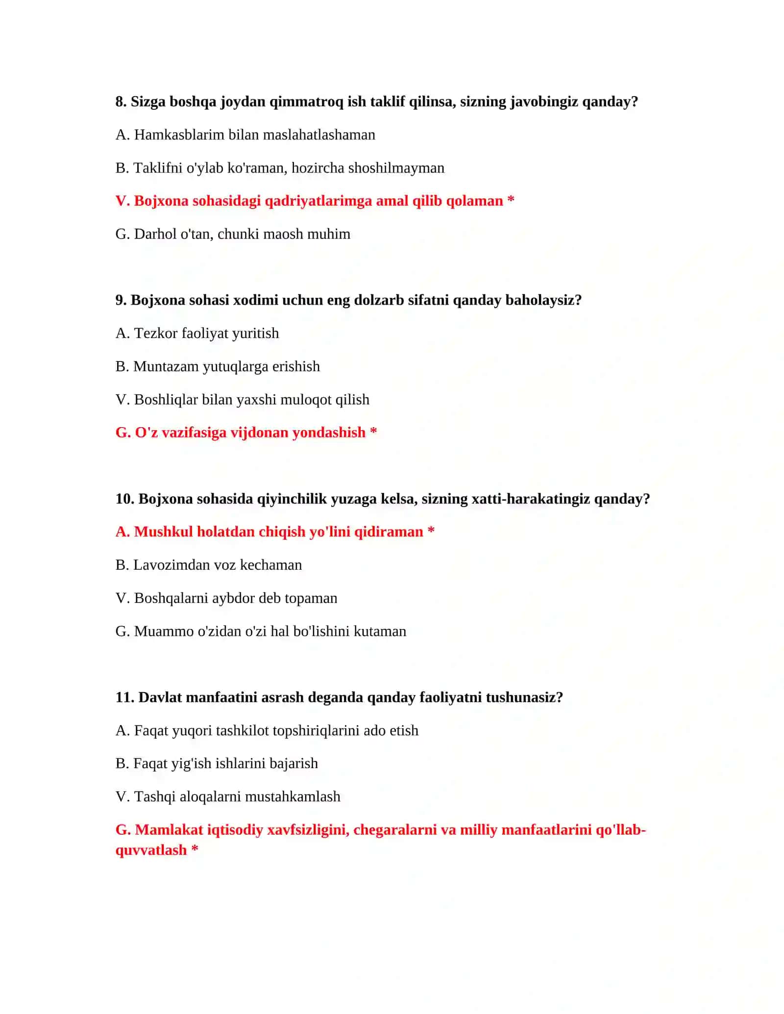 Bojxona statistikasi savollari 4