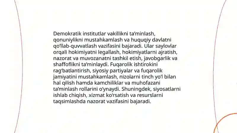 Siyosiy institutlarning roli va funksiyalari 4