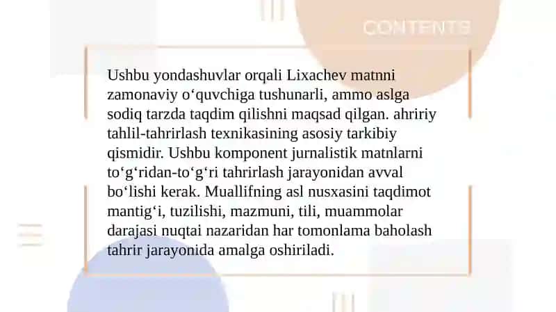D.S. Lixachevning matn tahriri borasidagi qarashlari 4