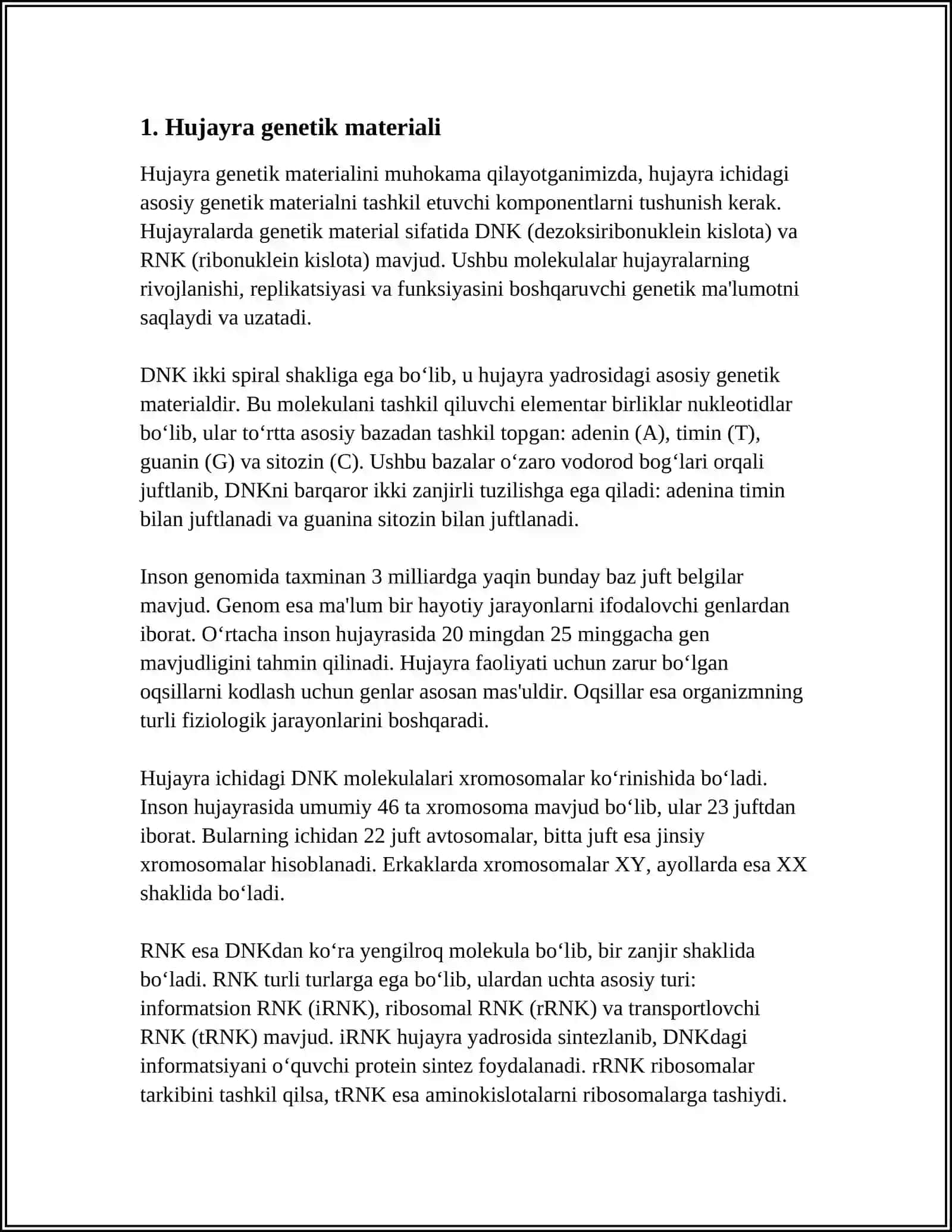 HUJAYRADA TRANSKRIPSIYA, TRANSLAYATSIYA VA REPLIKATSIYA JARAYONLARI 4