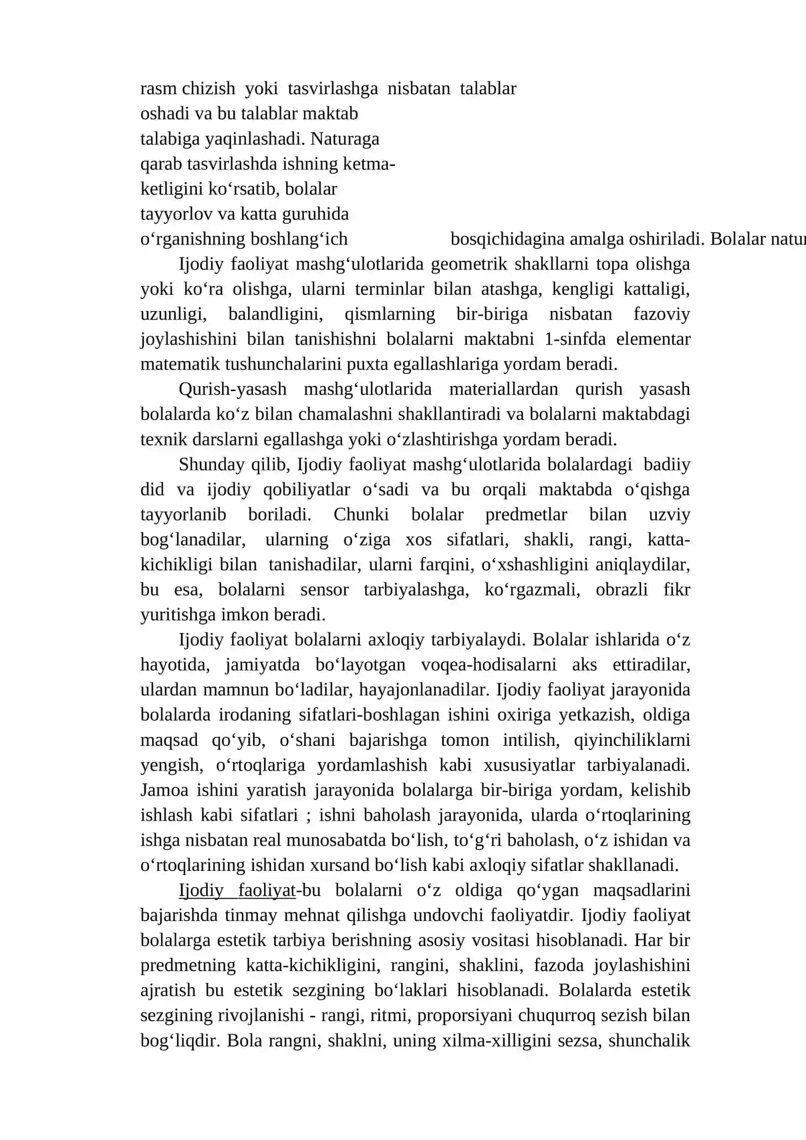 Maktabgacha yoshdagi bolalarni ijodkorligini rivojlantirish (2 soat) 4