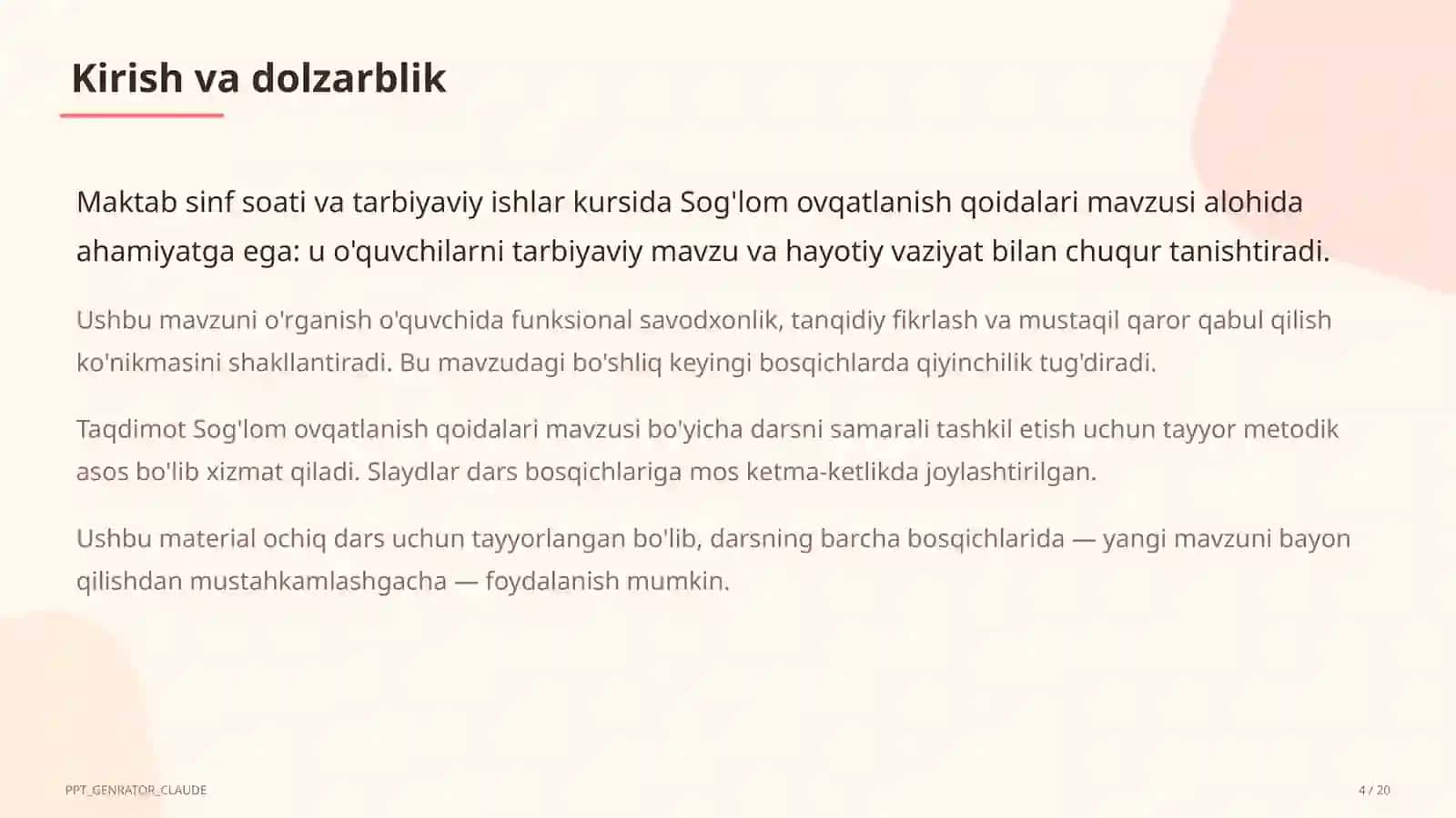 Sog'lom ovqatlanish qoidalari 4