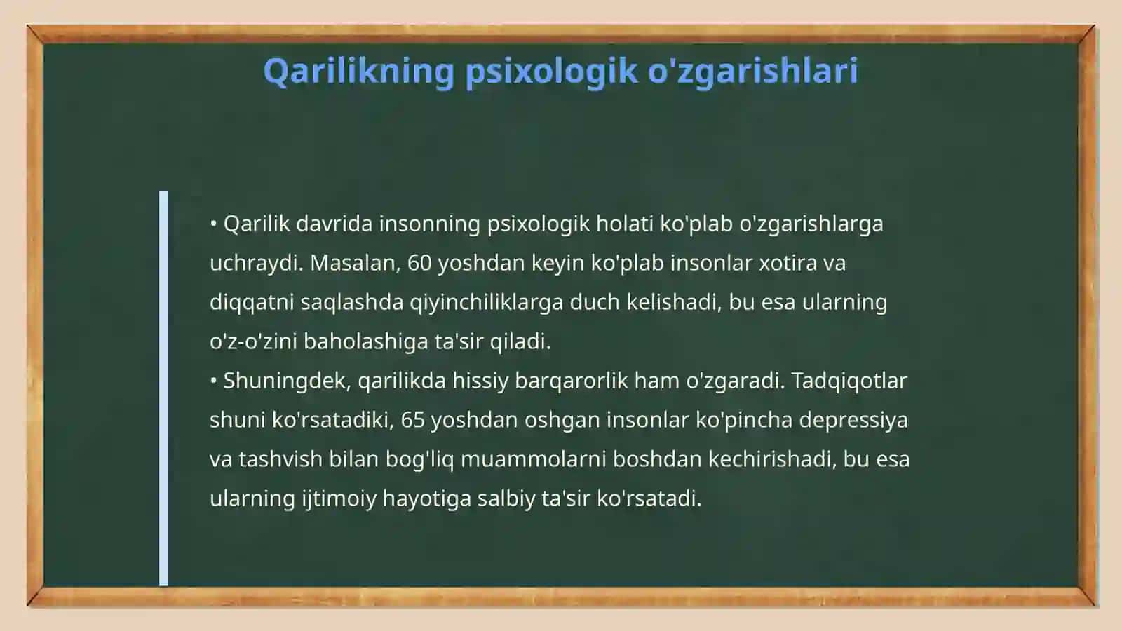 Gerontopisixologiya. Qarilik davrining psixologik asoslari 4
