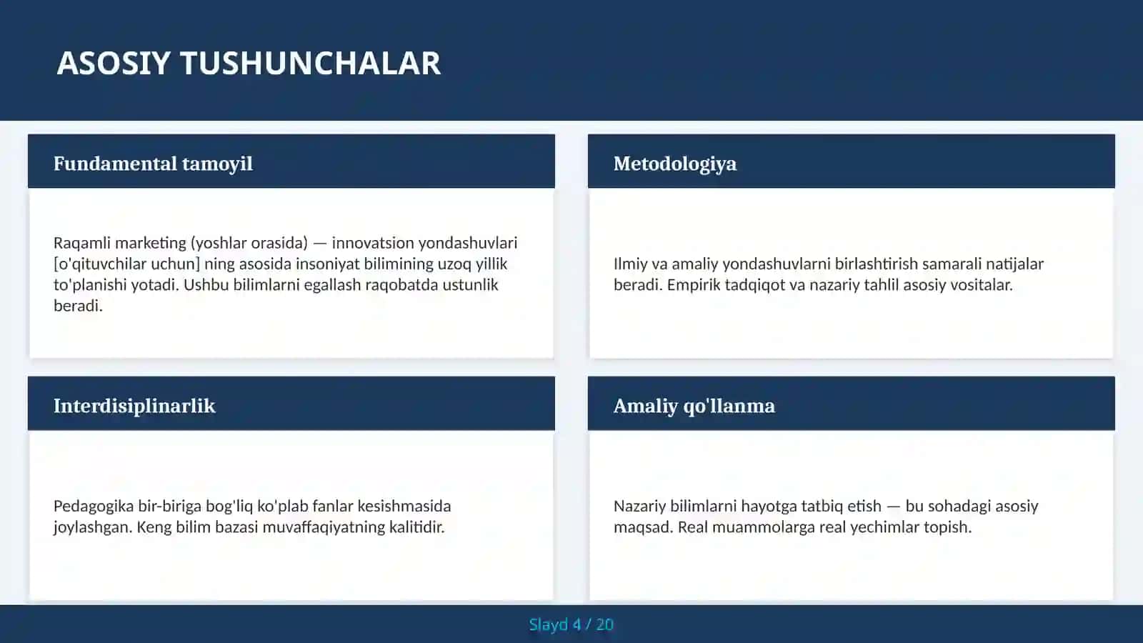 Raqamli marketing (Yoshlar orasida) - Innovatsion Yondashuvlari [O'qituvchilar uchun] 4