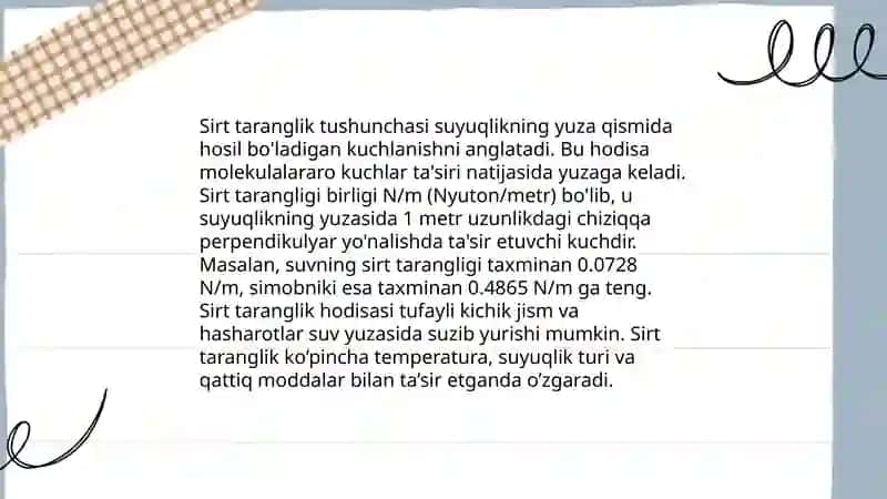 Sirt taranglik tushunchasi 4