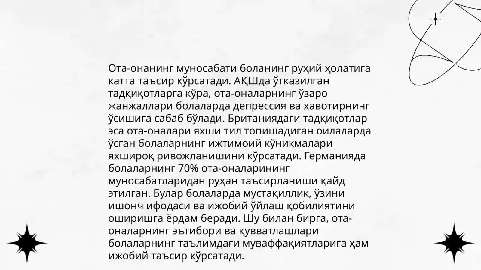 Оилавий муносабатларнинг болага тасири 4