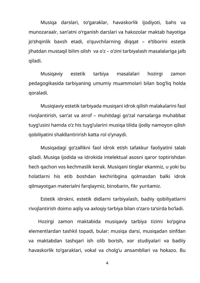 KICHIK YOSHDAGI MAKTAB O’QUVCHILARDA MUSIQA TINGLASH QOBILIYATINI RIVOJLANTIRISH 4